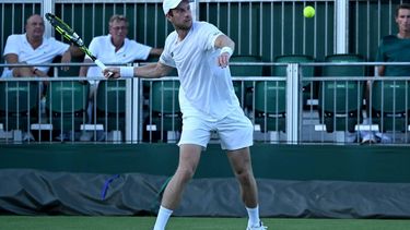 epa12207185 Botic van de Zandschulp of the Netherlands in action during the Men's 1st round match against Matteo Arnaldi of Italy at the Wimbledon Championships, Wimbledon, Britain, 30 June 2025.  EPA/DANIEL HAMBURY  EDITORIAL USE ONLY EDITORIAL USE ONLY