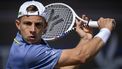 ROSMALEN - Tallon Griekspoor (NED) in de halve finale tegen Sebastian Korda (USA) op de achtste dag van het Libema Open tennis toernooi in Rosmalen. ANP SANDER KONING