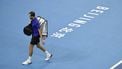 epa13283038 Daniil Medvedev of Russia leaves the court afte rbeing disqualified from his men’s semi-final singles match against Novak Djokovic of Serbia at the China Open tennis tournament in Beijing, China, 05 October 2026.  EPA/JESSICA LEE