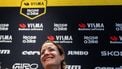 MAASTRICHT - Marianne Vos tijdens een persconferentie in het Van der Valk Hotel in aanloop naar de Amstel Gold Race van 2025. Marianne Vos kondigde aan dat ze voor onbepaalde tijd bij de wielerploeg Team Visma Lease a Bike blijft, tot het einde van het actieve wielercarriere. ANP VINCENT JANNINK