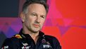 Red Bull Racing's team principal Christian Horner attends a press conference during the second day of the Formula One pre-season testing at the Bahrain International Circuit in Sakhir on February 22, 2024. 
Andrej ISAKOVIC / AFP