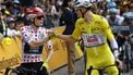 epa12263376 Slovenian rider Tadej Pogacar (R) of UAE Team Emiratesand Danish rider Jonas Vingegaard of Team Visma-Lease a Bike shake hands ahead of the 20th stage of the Tour de France cycling race over 184.2km from Nantua to Pontarlier, France, 26 July 2025.  EPA/MARTIN DIVISEK