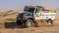 epa11810173 Czech driver Martin Macik, Czech co-driver Frantisek Tomasek, and Czech co-driver David Svanda drive their Iveco PowerStar for MM Technology during the second stage of the 2025 Dakar Rally, in Bisha, Saudi Arabia, 06 January 2025.  EPA/Gerard Laurenssen