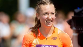 2023-07-30 15:16:01 BREDA - Femke bol tijdens de finale 200 meter op de derde dag van het NK atletiek op de baan van AV Sprint. ANP IRIS VAN DEN BROEK