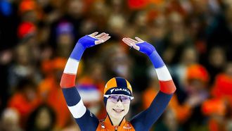 HEERENVEEN - Femke Kok (Nederland) aan de start van de tweede 500 meter sprint voor vrouwen tijdens de tweede dag van de ISU EK Allround & Sprint in Thialf. ANP VINCENT JANNINK