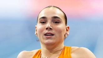 APELDOORN - Minke Bisschops tijdens de kwalificaties 60 meter op de meerkamp op de vierde dag van het EK Indoor atletiek in Omnisport Apeldoorn. ANP IRIS VAN DEN BROEK