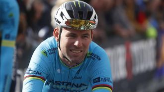 epa11200198 Mark Cavendish of the Astana Qazaqstan Team before the start 2nd stage of the 59th Tirenno-Adriatico cycling race, a race of 198km from from Camaiore to Follonica, Italy, 05 March 2024.  EPA/ROBERTO BETTINI