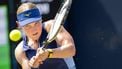 DEN BOSCH - Suzan Lamens (NED) in haar partij tegen Elisabetta Cocciaretto (ITA)  tijdens de kwartfinale van het Libema Open. Het tennistoernooi vindt plaats in in het Autotron van Rosmalen. ANP SANDER KONING