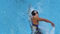An overview shows US' Katie Ledecky as she competes in the final of the women's 200m individual medley swimming event during the Paris 2024 Olympic Games at the Paris La Defense Arena in Nanterre, west of Paris, on August 3, 2024. 
Jonathan NACKSTRAND / AFP