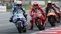BK8 Gresini Racing MotoGP team's Spanish MotoGP rider Alex Marquez (L) rides ahead of Ducati Lenovo Team's Spanish MotoGP rider Marc Marquez during the MotoGP Race of the Moto Grand Prix of Catalonia at the Circuit de Catalunya on September 7, 2024 in Montmelo on the outskirts of Barcelona. 
Lluis GENE / AFP