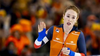 HEERENVEEN - Antoinette Rijpma-De Jong (NED) in actie op de 1500 meter allround vrouwen tijdens de laatste dag van de WK allround en sprint in ijsstadion Thialf. SEM VAN DER WAL / ANP
