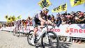 Dutch Mathieu van der Poel of Alpecin-Deceuninck competes in the men's race of the Tour of Flanders one day cycling race, 268,9km from Brugge to Oudenaarde, on April 6, 2025. 
DAVID PINTENS / Belga / AFP