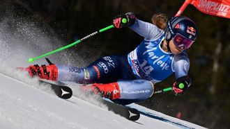 Italy's Sofia Goggia competes during the Women's Giant Slalom event of FIS Alpine Skiing World Cup in Kronplatz, Plan de Corones, Italy on January 30, 2024. 
Tiziana FABI / AFP