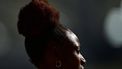 epa10808788 Shaunae Miller-Uibo of Bahamas reacts after a 400 Metres Women heat of the World Athletics Championships in Budapest, Hungary, 20 August 2023.  EPA/CHRISTIAN BRUNA