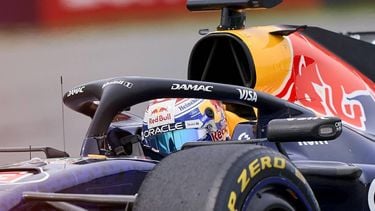 Red Bull Racing's Dutch driver Max Verstappen races during the Sprint race ahead of the 2026 Formula 1 Grand Prix du Canada at Circuit Gilles-Villeneuve in Montreal, Canada, on May 23, 2026.  
Geoff Robins / AFP