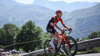 INEOS Grenadiers team's Spanish rider Carlos Rodriguez cycles during the 13th stage of the 112th edition of the Tour de France cycling race, 10.9 km individual time trial  between Loudenvielle and Peyragudes, in the Pyrenees mountains of southwestern France, on July 18, 2025. 
Anne-Christine POUJOULAT / AFP