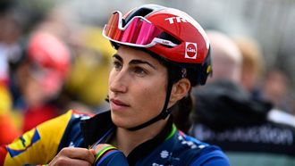 Italian Elisa Balsamo of Lidl-Trek arrives to compete in the women's race of the 'Ronde van Vlaanderen' (Tour des Flandres) one day cycling race, 163 km from Oudenaarde to Oudenaarde, on March 31, 2024. 
JASPER JACOBS / Belga / AFP