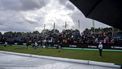 ROSMALEN - Een hagelbui legt de wedstrijd tussen Tallon Griekspoor (NED) en Miomir Kecmanovic (SRB) tijdelijk stil op de vierde dag van het Libema Open tennis toernooi in Rosmalen. ANP SANDER KONING