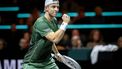 ROTTERDAM - Tallon Griekspoor(NED) in actie tegen Stefanos Tsitsipas (GRE) op de vierde dag van het ABN AMRO Open tennistoernooi in Ahoy. ANP SANDER KONING