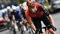 INEOS Grenadiers team's Dutch rider Thymen Arensman leads a breakaway during the 118th edition of the Giro di Lombardia (Tour of Lombardy), a 252km cycling race from Bergamo to Como on October 12, 2024. 
Marco BERTORELLO / AFP