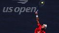 Russia's Karen Khachanov serves to Canada's Felix Auger-Aliassime during their men's singles second round tennis match on day five of the US Open tennis tournament at the USTA Billie Jean King National Tennis Center in New York City on September 3, 2026. 
TIMOTHY A. CLARY / AFP