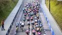 The peloton in action on the Cauberg during the Amstel Gold Race Ladies Edition. The cycling race is being held without an audience this year, due to the corona virus. In Valkenburg, the Netherlands, 18 April 2021. ANP MARCEL VAN HOORN