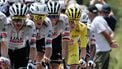 epa12235458 Slovenian rider Tadej Pogacar (R) of UAE Team Emirates in action during the 9th stage of the Tour de France cycling race over 174.1km from Chinon to Chateauroux, France, 13 July 2025.  EPA/CHRISTOPHE PETIT TESSON