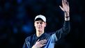 Italy's Jannik Sinner celebrates after victory against Russia's Daniil Medvedev at the end of their match at the ATP Finals tennis tournament in Turin on November 14, 2024. 
Marco BERTORELLO / AFP
