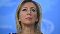 Russian Foreign Ministry spokeswoman Maria Zakharova attends Foreign Minister Sergei Lavrov's annual end-of-year press conference in Moscow on January 18, 2024. 
Alexander NEMENOV / AFP