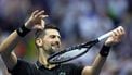Serbia's Novak Djokovic celebrates his victory over Germany’s Jan-Lennard Struff during their men's singles round of 16 tennis match on day eight of the US Open tennis tournament at the USTA Billie Jean King National Tennis Center in New York City, on August 31, 2025. 
CHARLY TRIBALLEAU / AFP