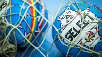 2019-10-21 19:27:00 SITTARD - De Nederlandse herenhandballers trainen voor de oefenwedstrijden ter voorbereiding op het EK handbal in Noorwegen, Zweden en Oostenrijk. ANP MARCEL VAN HOORN