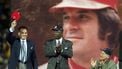 (FILES): This 24 October 1999 file photos shows All-Century team member Pete Rose (L) tipping his cap after being announced with Henry Aaron (C) and Ted Williams (R) before Game Two of the 1999 World Series between the New York Yankees and Atlanta Braves at Turner Field in Atlanta, GA.  In an interview to be broadcast 08 January 2004  by ABC News, Rose ends 15 years of denials by admitting he bet on baseball games in 1987 and 1988.  His admission, considered a first step towards his reinstatement in baseball and a possible entry into the Baseball Hall of Fame, is expected to feature heavily in his new autobiography, My Prison Without Bars, which will be released 08 January 2004.    AFP PHOTO/DON EMMERT