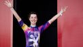 VALKENBURG - Mischa Bredewold (Nederland) op het podium na de vrouweneditie van de Amstel Gold Race 2025 voor vrouwen in Valkenburg. ANP MARCEL VAN HOORN