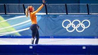MILAAN - Joy Beune tijdens een training in het Milano Speed Skating Stadium. De langebaanschaatsers bereiden zich voor op hun deelname aan de Olympische Winterspelen. ROBIN VAN LONKHUIJSEN / ANP