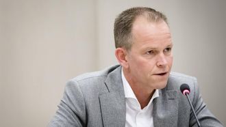 DEN HAAG - Richard Plugge (directeur en eigenaar van Team LottoNL-Jumbo) tijdens de hoorzitting in de Tweede Kamer over het dopingbeleid. ANP BART MAAT
