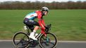 Lotto-DSTNY's Dutch cyclist Pascal Eenkhoorn rides in a breakaway during the 2nd stage of the Paris-Nice cycling race, 179 km between Thoiry and Montargis, on March 4, 2024. 
Thomas SAMSON / AFP