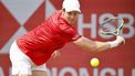 epa13038881 Botic van de Zandschulp of the Netherlands in action during his men's singles first-round match against Harry Wendelken of Britain at the Queen's Club Championships tennis tournament in London, Britain, 15 June 2026.  EPA/TOLGA AKMEN