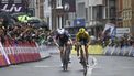 Fenix-Deceuninck team 's Dutch rider Puck Pieterse (L) crosses the finish line to win followed by Team SD Worx - Protime's Dutch rider Demi Vollering (R) during the 4th stage (out of 8) of the third edition of the Women's Tour de France cycling race, a 122.7 km between Valkenburg and Liege, on August 14, 2024. 
JULIEN DE ROSA / AFP