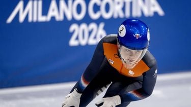 MILAAN - Xandra Velzeboer tijdens de B finale 1500 meter bij het shorttrack schaatsen in de Milano Ice Skating Arena op de Olympische Winterspelen van Milaan. ROBIN VAN LONKHUIJSEN / ANP
