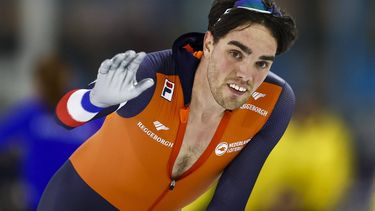 HEERENVEEN - Patrick Roest (NED) reageert na de 5000 meter mannen op de EK afstanden. ANP VINCENT JANNINK