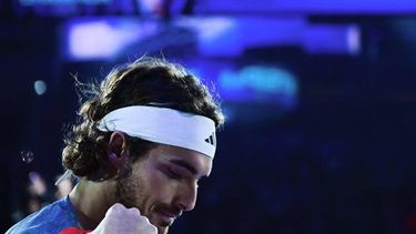 2023-11-14 13:37:22 Greece's Stefanos Tsitsipas arrives for his round-robin match against Denmark's Holger Rune on day 3 of the ATP Finals tennis tournament in Turin on November 14, 2023. 
Tiziana FABI / AFP