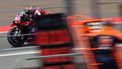 epa11631494 Prima Pramac rider Jorge Martin of Spain in action during a warm up session before the race of the Motorcycling Grand Prix of Indonesia at the Pertamina Mandalika International Circuit on Lombok island, Indonesia, 29 September 2024.  EPA/ADI WEDA