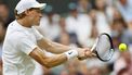 epa12217909 Jannik Sinner of Italy in action during the Men's 3rd round match against Pedro Martinez of Spain at the Wimbledon Championships, Wimbledon, Britain, 05 July 2025.  EPA/TOLGA AKMEN  EDITORIAL USE ONLY