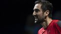 2022-11-25 18:26:09 Croatia’s Marin Cilic reacts during the men's single semi-final tennis match between Australia and Croatia of the Davis Cup tennis tournament at the Martin Carpena sportshall, in Malaga on November 25, 2022. 
JORGE GUERRERO / AFP