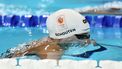 epa11516939 Tes Schouten of Netherlands competes in the Women 200m Breaststroke final of the Swimming competitions in the Paris 2024 Olympic Games, at the Paris La Defense Arena in Paris, France, 01 August 2024.  EPA/ANNA SZILAGYI
