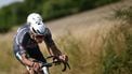 Alpecin - Deceuninck team's Dutch rider Mathieu van der Poel cycles in a breakaway cycles during the 9th stage of the 112th edition of the Tour de France cycling race, 174.1 km between Chinon and Chateauroux, central France, on July 13, 2025. 
Loic VENANCE / AFP