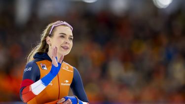 HEERENVEEN - Joy Beune (NED) in actie op de 500 meter allround vrouwen tijdens de derde dag van de WK allround en sprint in ijsstadion Thialf. SEM VAN DER WAL / ANP