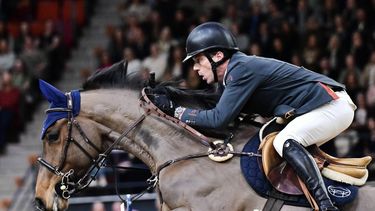 epa11918391 The Netherlands' Harrie Smolders on the horse Monaco during the FEI Jumping World Cup at the Gothenburg Horse Show in Scandinavium, in Gothenburg, Sweden, 23 Feburary 2025.  EPA/Bjorn Larsson Rosvall  SWEDEN OUT