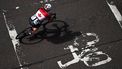 Canada's Alison Jackson takes part in the women's Elite Road Race during the UCI Cycling World Championships in Glasgow, Scotland on August 13, 2023. 
Oli SCARFF / AFP