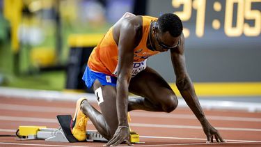 BOEDAPEST - Liemarvin Bonevacia in actie op de 400 meter tijdens de vierde dag van de wereldkampioenschappen atletiek. ANP ROBIN VAN LONKHUIJSEN